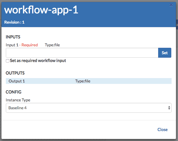 Configue workflow app modal popup