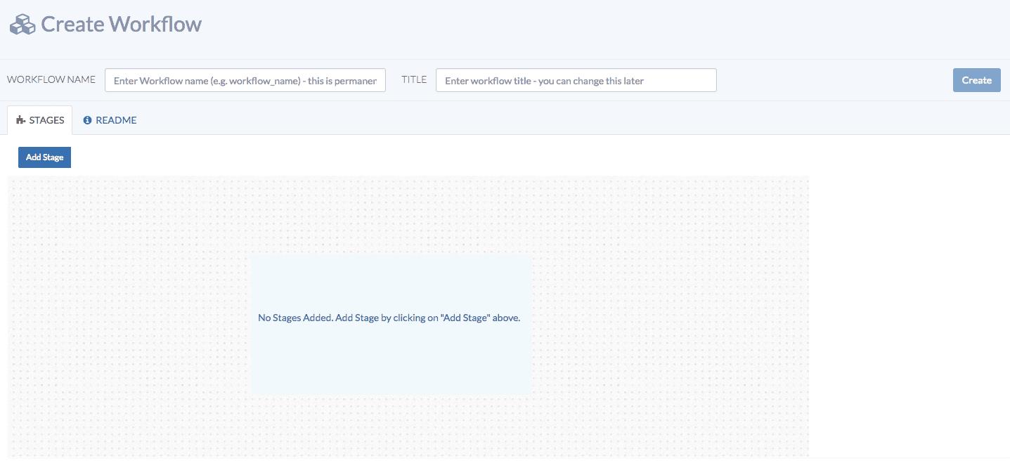 Create workflow page