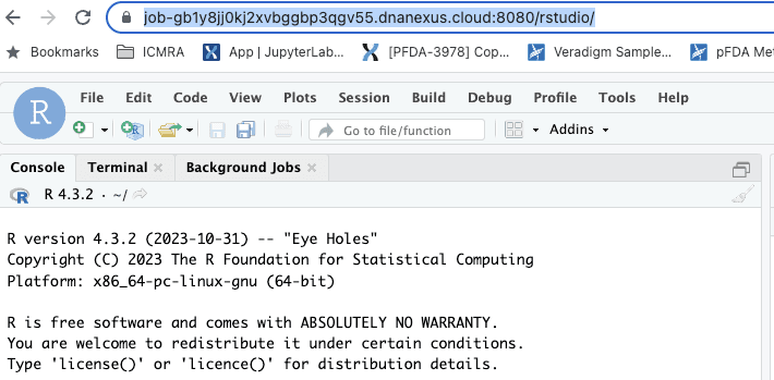 rstudio console