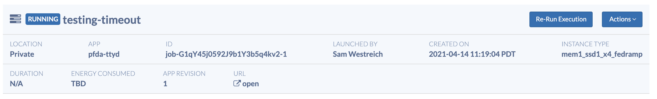 Running Workstation page