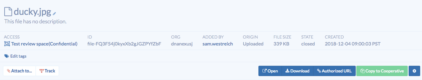 Transferring data from private to cooperative space